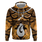 Personalised Maori Matariki Hei Matau Kowhai Hoodie Maori Kowhaiwhai Pattern Galaxy