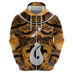 Personalised Maori Matariki Hei Matau Kowhai Hoodie Maori Kowhaiwhai Pattern Galaxy