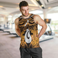 Personalised Maori Matariki Hei Matau Kowhai Men Tank Top Maori Kowhaiwhai Pattern Galaxy
