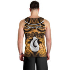 Personalised Maori Matariki Hei Matau Kowhai Men Tank Top Maori Kowhaiwhai Pattern Galaxy