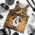 Personalised Maori Matariki Hei Matau Kowhai Men Tank Top Maori Kowhaiwhai Pattern Galaxy