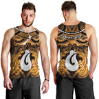 Personalised Maori Matariki Hei Matau Kowhai Men Tank Top Maori Kowhaiwhai Pattern Galaxy