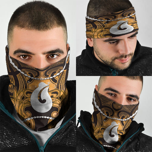 Maori Matariki Hei Matau Kowhai Neck Gaiter Maori Kowhaiwhai Pattern Galaxy
