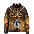 Personalised Maori Matariki Hei Matau Kowhai Padded Jacket Maori Kowhaiwhai Pattern Galaxy