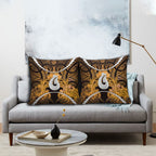 Maori Matariki Hei Matau Kowhai Pillow Cover Maori Kowhaiwhai Pattern Galaxy