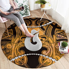 Maori Matariki Hei Matau Kowhai Round Carpet Maori Kowhaiwhai Pattern Galaxy