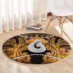 Maori Matariki Hei Matau Kowhai Round Carpet Maori Kowhaiwhai Pattern Galaxy