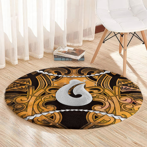 Maori Matariki Hei Matau Kowhai Round Carpet Maori Kowhaiwhai Pattern Galaxy