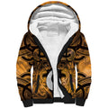 Personalised Maori Matariki Hei Matau Kowhai Sherpa Hoodie Maori Kowhaiwhai Pattern Galaxy