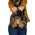 Maori Matariki Hei Matau Kowhai Shoulder Handbag Maori Kowhaiwhai Pattern Galaxy