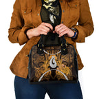 Maori Matariki Hei Matau Kowhai Shoulder Handbag Maori Kowhaiwhai Pattern Galaxy