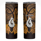 Personalised Maori Matariki Hei Matau Kowhai Skinny Tumbler Maori Kowhaiwhai Pattern Galaxy