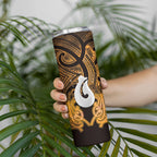 Personalised Maori Matariki Hei Matau Kowhai Skinny Tumbler Maori Kowhaiwhai Pattern Galaxy