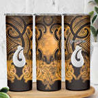 Personalised Maori Matariki Hei Matau Kowhai Skinny Tumbler Maori Kowhaiwhai Pattern Galaxy