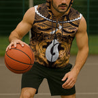 Personalised Maori Matariki Hei Matau Kowhai Sleeveless Zip Hoodie Maori Kowhaiwhai Pattern Galaxy