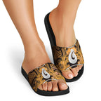 Maori Matariki Hei Matau Kowhai Slide Sandals Maori Kowhaiwhai Pattern Galaxy