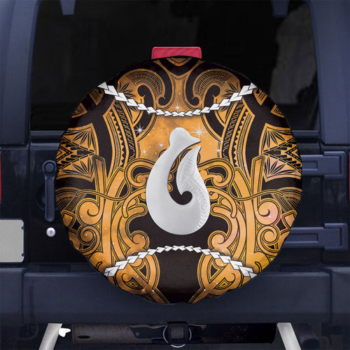 Maori Matariki Hei Matau Kowhai Spare Tire Cover Maori Kowhaiwhai Pattern Galaxy