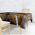 Maori Matariki Hei Matau Kowhai Tablecloth Maori Kowhaiwhai Pattern Galaxy