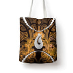 Maori Matariki Hei Matau Kowhai Tote Bag Maori Kowhaiwhai Pattern Galaxy