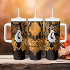 Personalised Maori Matariki Hei Matau Kowhai Tumbler With Handle Maori Kowhaiwhai Pattern Galaxy