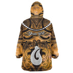 Personalised Maori Matariki Hei Matau Kowhai Wearable Blanket Hoodie Maori Kowhaiwhai Pattern Galaxy