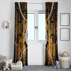 Maori Matariki Hei Matau Kowhai Window Curtain Maori Kowhaiwhai Pattern Galaxy