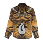 Personalised Maori Matariki Hei Matau Kowhai Women Casual Shirt Maori Kowhaiwhai Pattern Galaxy