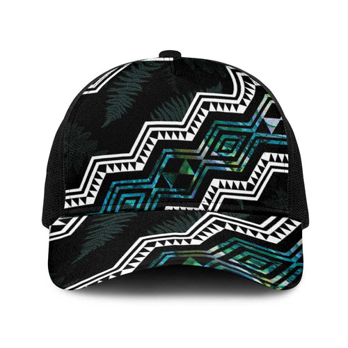 Taniko Aotearoa Mix Paua Shell Baseball Net Cap Niho Taniwha Turquoise Glitter - Aussie Hoodie