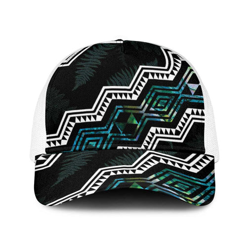 Taniko Aotearoa Mix Paua Shell Baseball Net Cap Niho Taniwha Turquoise Glitter - Aussie Hoodie