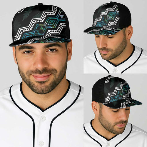 Taniko Aotearoa Mix Paua Shell Baseball Net Cap Niho Taniwha Turquoise Glitter - Aussie Hoodie