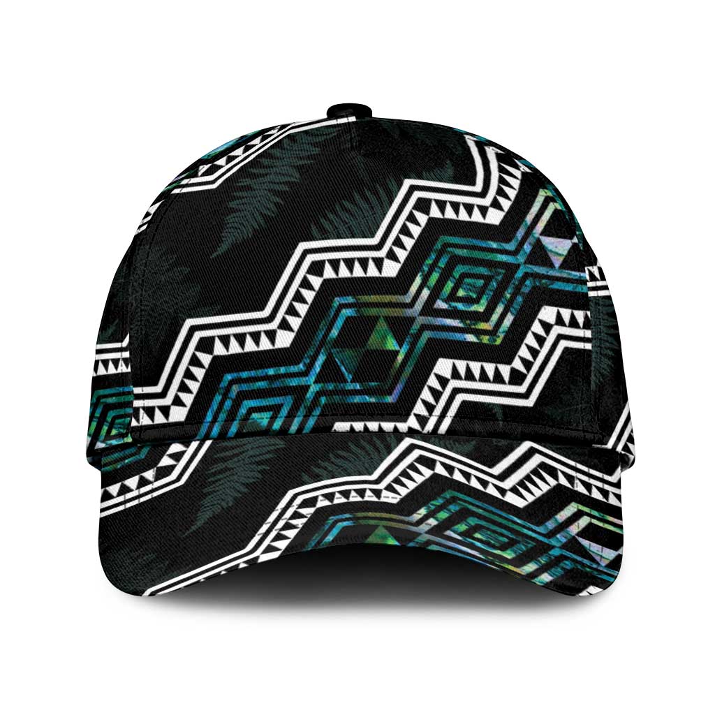 Taniko Aotearoa Mix Paua Shell Classic Cap Niho Taniwha Turquoise Glitter - Aussie Hoodie