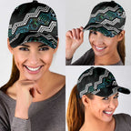 Taniko Aotearoa Mix Paua Shell Classic Cap Niho Taniwha Turquoise Glitter - Aussie Hoodie