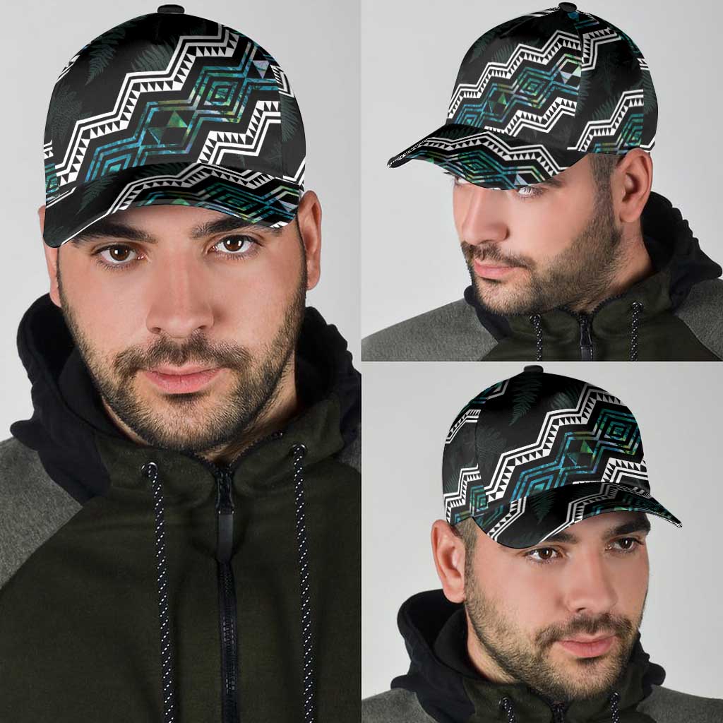 Taniko Aotearoa Mix Paua Shell Classic Cap Niho Taniwha Turquoise Glitter - Aussie Hoodie