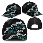 Taniko Aotearoa Mix Paua Shell Mesh Trucker Cap Niho Taniwha Turquoise Glitter - Aussie Hoodie