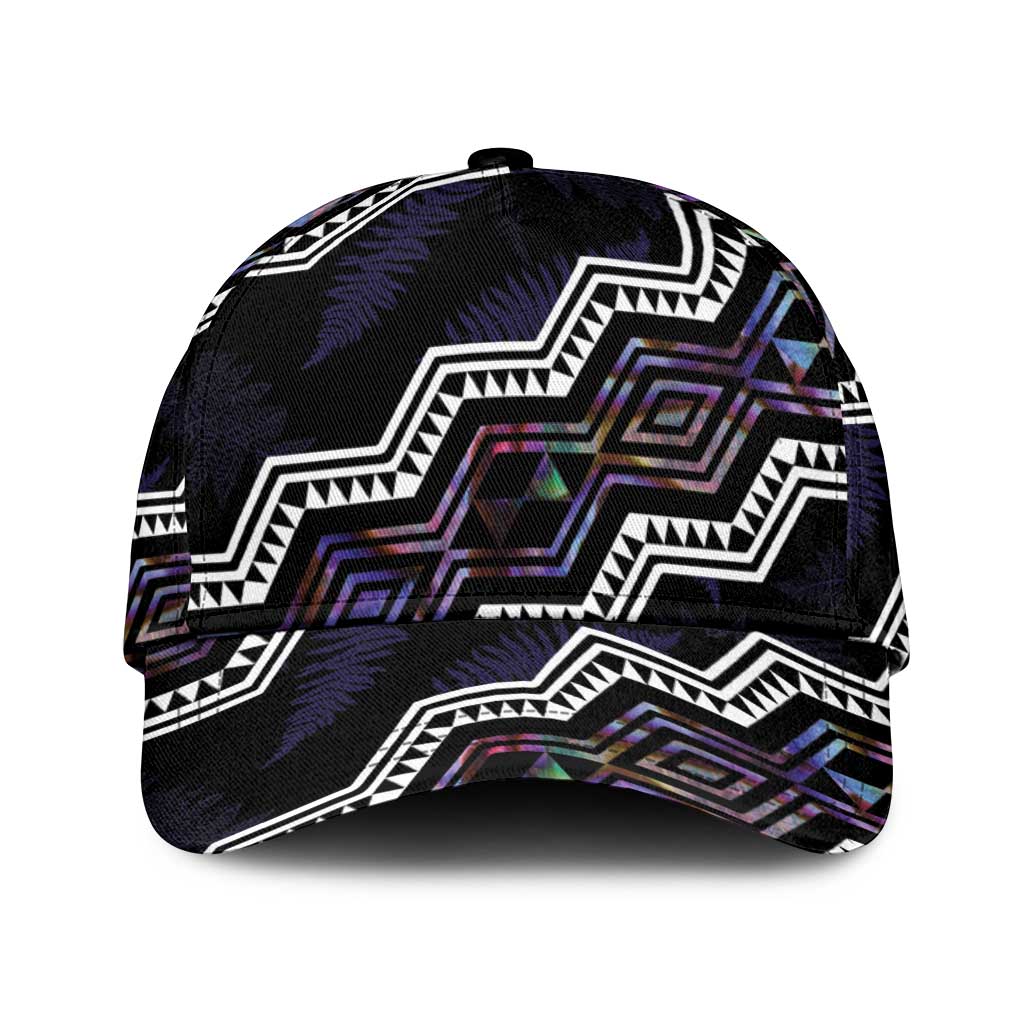 Taniko Aotearoa Mix Paua Shell Classic Cap Niho Taniwha Lilac Glitter - Aussie Hoodie
