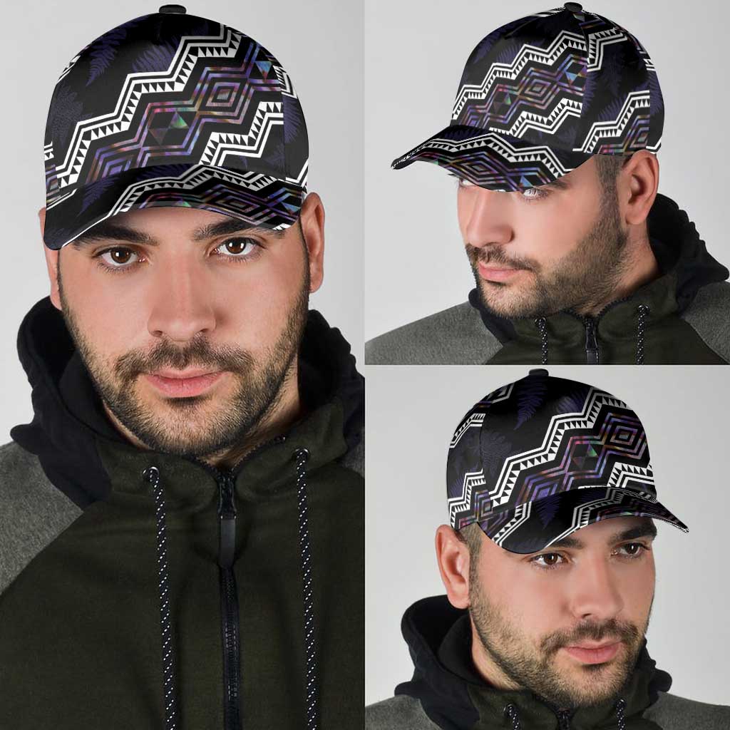 Taniko Aotearoa Mix Paua Shell Classic Cap Niho Taniwha Lilac Glitter - Aussie Hoodie