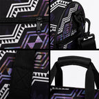Taniko Aotearoa Mix Paua Shell Duffle Bag Niho Taniwha Lilac Glitter