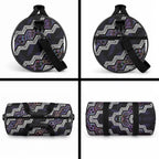 Taniko Aotearoa Mix Paua Shell Duffle Bag Niho Taniwha Lilac Glitter