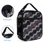Taniko Aotearoa Mix Paua Shell Lunch Bag Niho Taniwha Lilac Glitter
