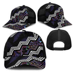 Taniko Aotearoa Mix Paua Shell Mesh Trucker Cap Niho Taniwha Lilac Glitter - Aussie Hoodie