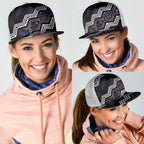 Taniko Aotearoa Mix Paua Shell Mesh Trucker Cap Niho Taniwha Lilac Glitter - Aussie Hoodie