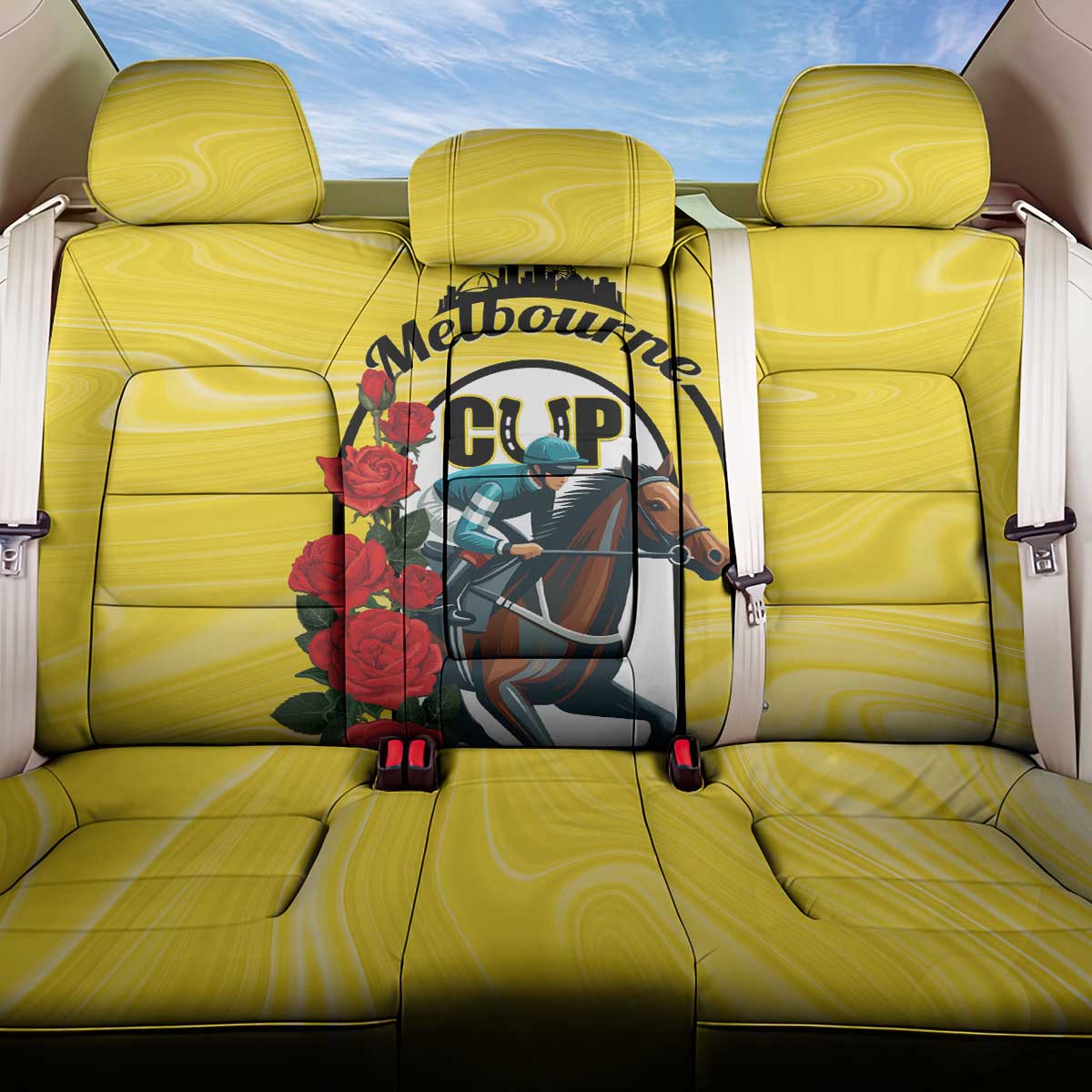 Personalised Melbourne Horse Racing Back Car Seat Cover The Race That Stops The Nation