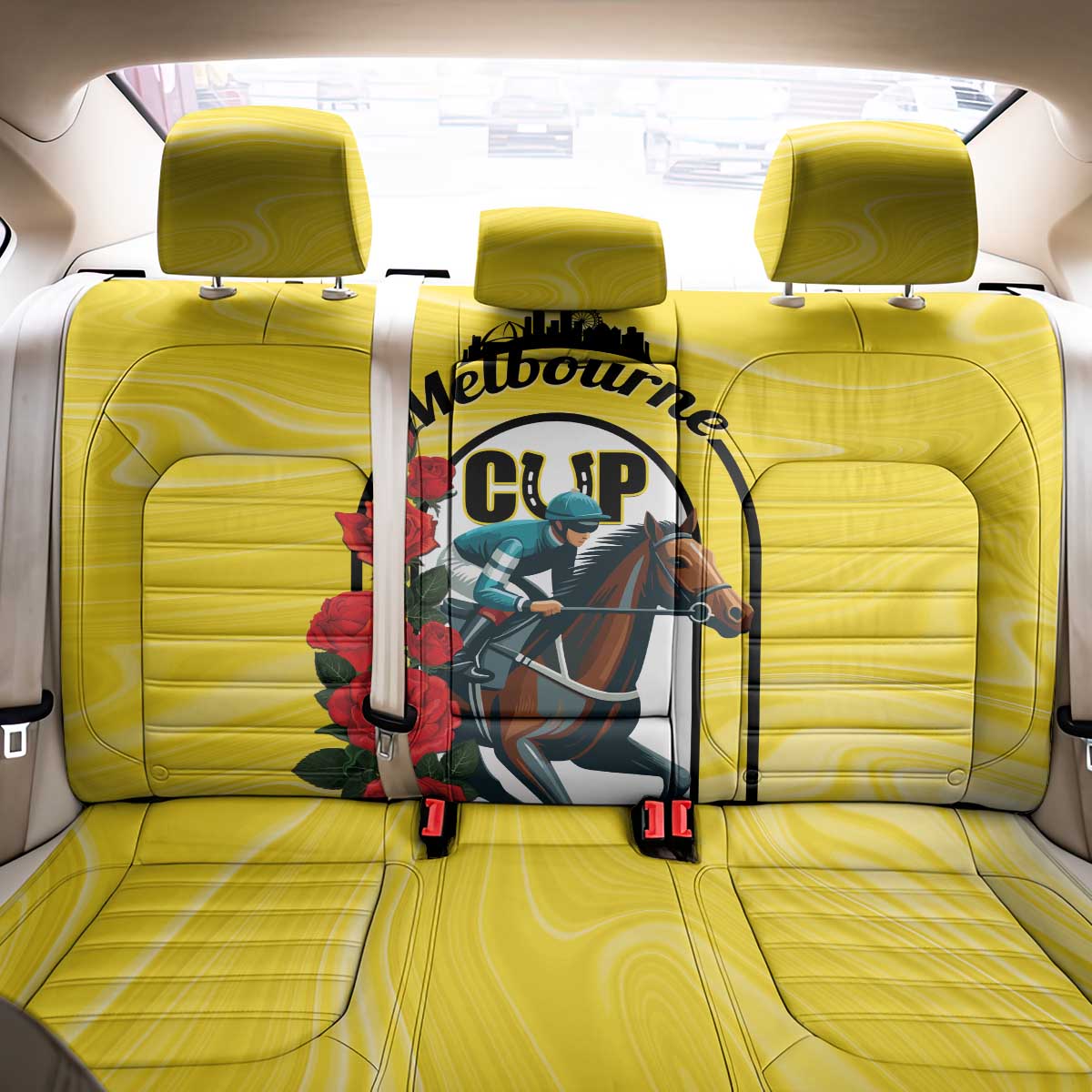 Personalised Melbourne Horse Racing Back Car Seat Cover The Race That Stops The Nation