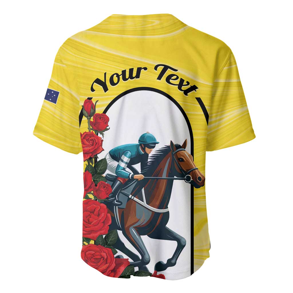 Personalised Melbourne Horse Racing Baseball Jersey The Race That Stops The Nation