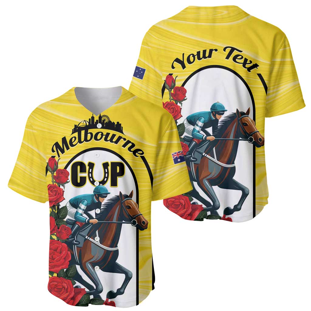 Personalised Melbourne Horse Racing Baseball Jersey The Race That Stops The Nation