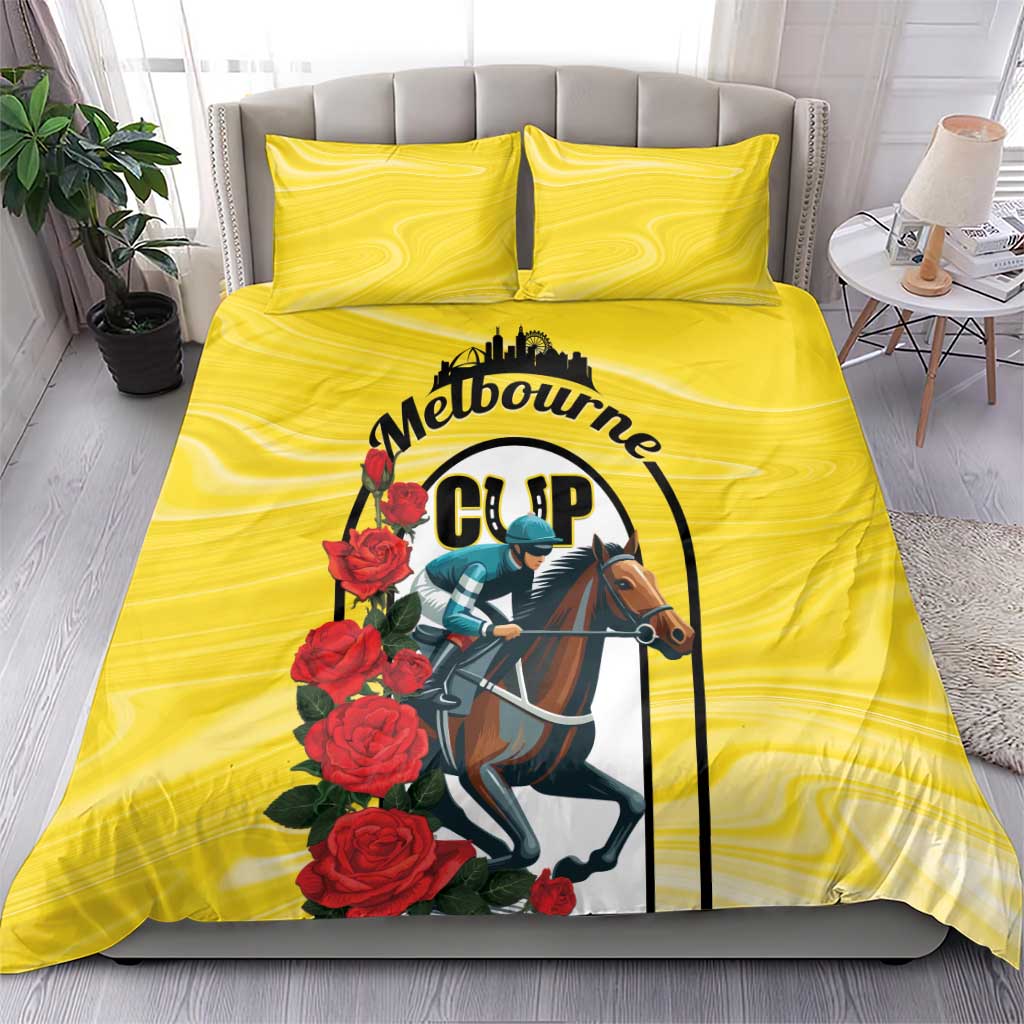 Personalised Melbourne Horse Racing Bedding Set The Race That Stops The Nation