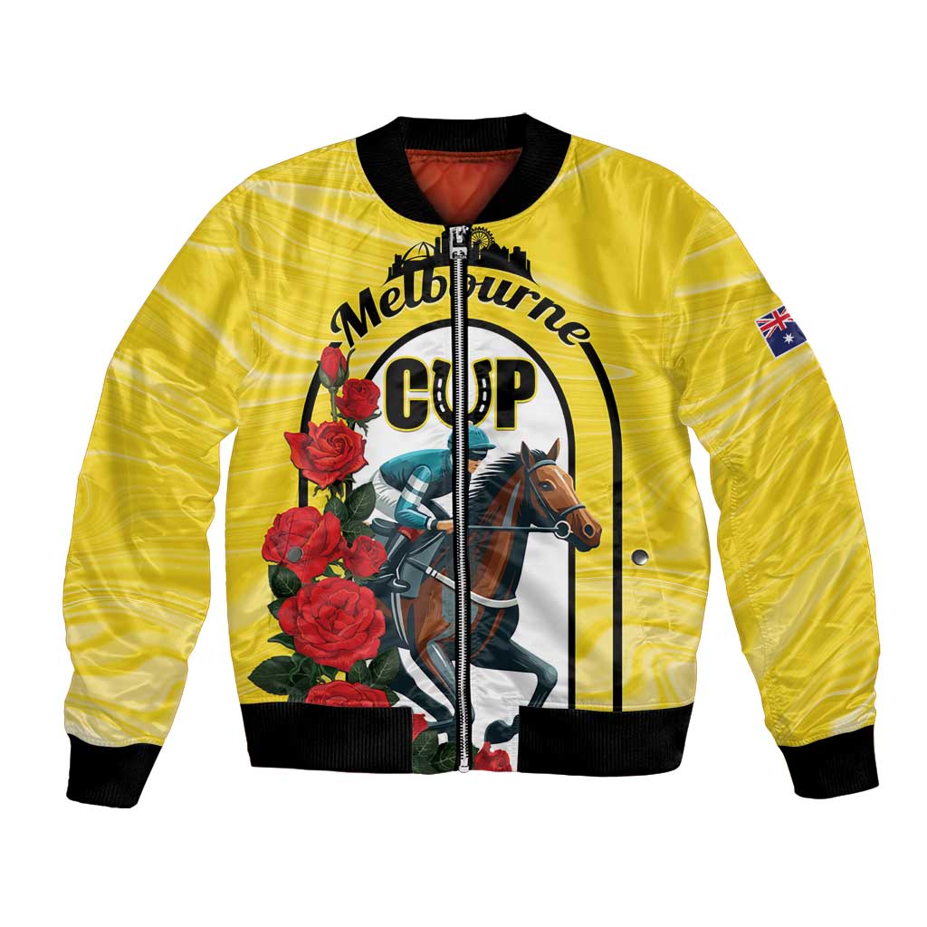Personalised Melbourne Horse Racing Bomber Jacket The Race That Stops The Nation