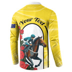 Personalised Melbourne Horse Racing Button Sweatshirt The Race That Stops The Nation