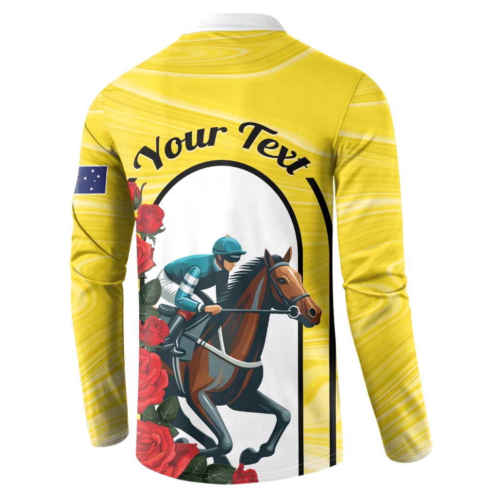 Personalised Melbourne Horse Racing Button Sweatshirt The Race That Stops The Nation