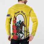 Personalised Melbourne Horse Racing Button Sweatshirt The Race That Stops The Nation